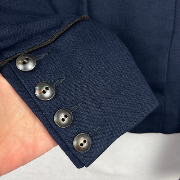 EUC Cabi M In The Band Knit Navy Blue/Black Military Style Pockets Blazer Jacket - Picture 8 of 12